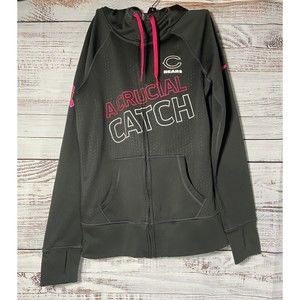 Women's Nike Therma-Fit Chicago Bears Breast Cancer Awareness Full Zip Hoodie